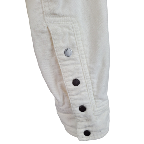 MEXX Jacket White Cropped Snap Closure Size 10 - Picture 10 of 13